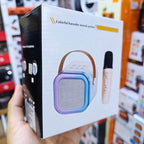 Tek karaoke mikrofonlu ışıklı bluetooth hoparlör k12 ROMM