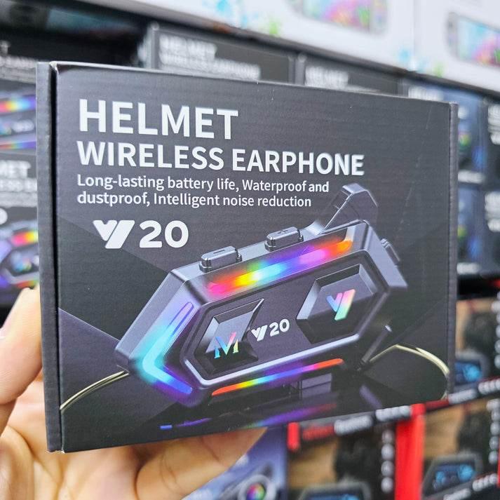 Y20 su geçirmez kask intercom 5,3v bluetoothlu stereo rgb ışıklı hd mikrofon ve müzik deneyimi LEERFEİ
