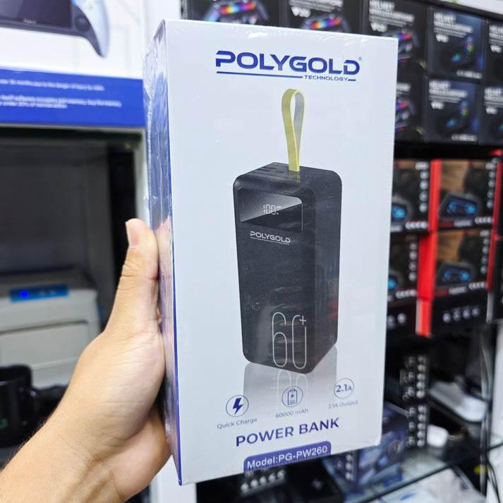 60,000 mah 2,1A 4 usb çıkışlı kendisinden kablolu powerbank pg-pw260 POLYGOLD