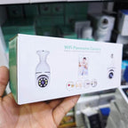 Wifi panorama camera mikrofonlu 360 derece döner led ışıklı gece görüşlü full hd ampul kamera APPEX