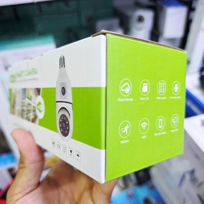 Wifi panorama Çift camera mikrofonlu 360 derece döner led ışıklı gece görüşlü full hd ampul kamera LEERFEİ