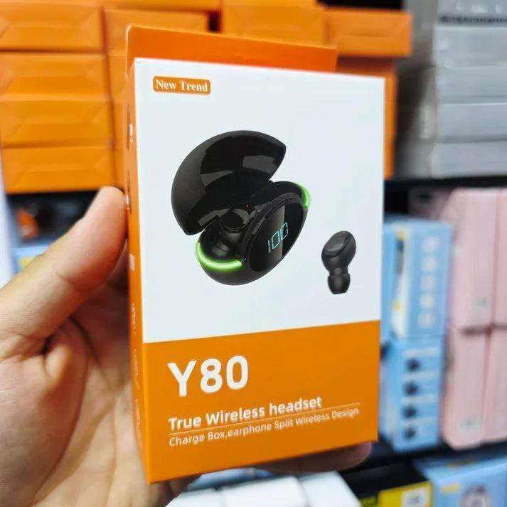 Y80 led ışıklı göstergeli ios android uyumlu 5,0v bluetooth kulaklık LEERFEİ