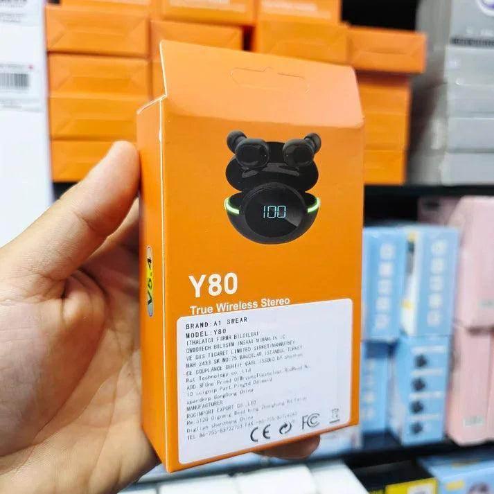 Y80 led ışıklı göstergeli ios android uyumlu 5,0v bluetooth kulaklık LEERFEİ
