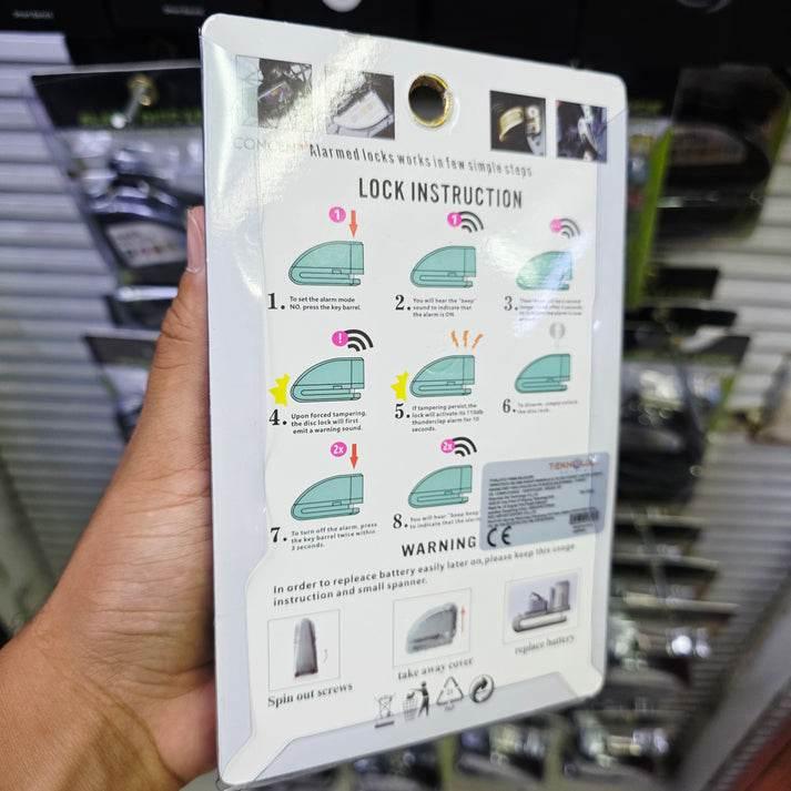 Alarm disc lock motosiklet teker kilidi suya dayanıklı alarmlı kolay kurulum tn-1404 LEERFEİ