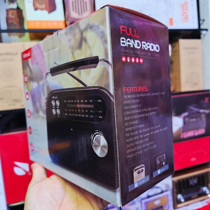 KTF-2026 nostaljı radiolu sm usb sd hafıza destekli bluetooth hoparlör KBROAD