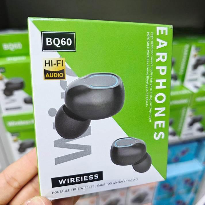 Bq60 kulak içi lastikli dokunmatik hi-fi audio led göstergeli bluetooth kulaklık İCON