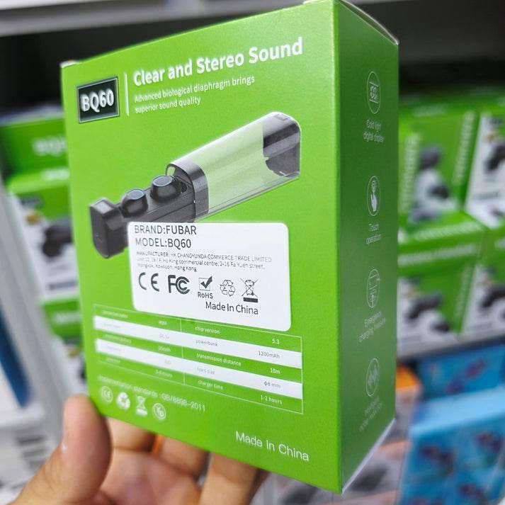 Bq60 kulak içi lastikli dokunmatik hi-fi audio led göstergeli bluetooth kulaklık İCON