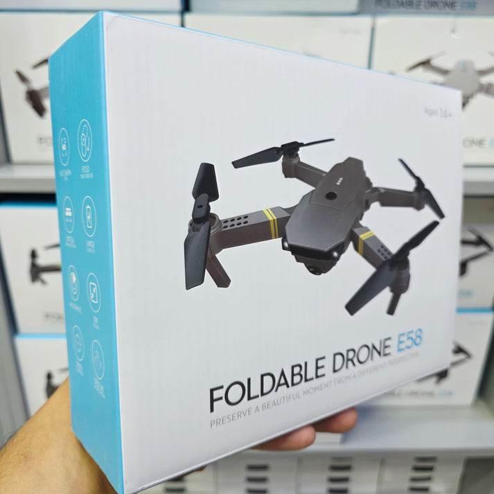 E58 4k Hd Kamerali Fly More Combo Drone Otomatik Kalkis Inis Sabit Durma ozellikli telefon yerleştirilebilir kumandalı İCON