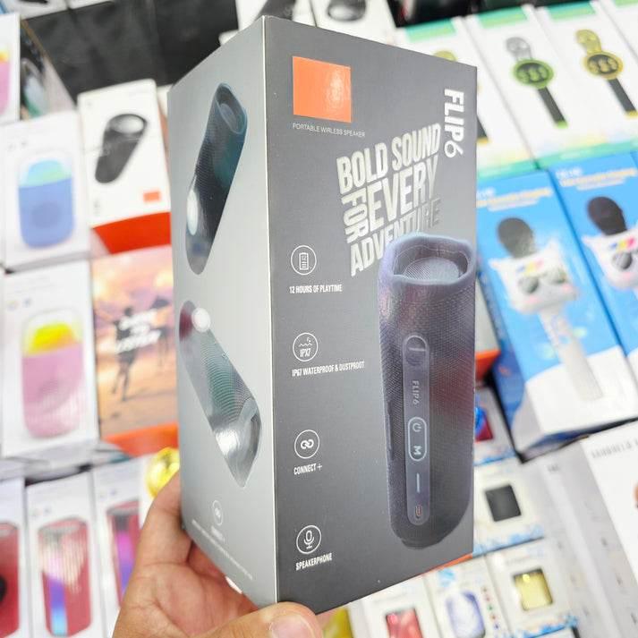Flip6 12 saat pil ömürlü suya dayanıklı mikrofonlu typeC şarj edilebilr taşınabilir bluetooth hoparlör TECHNİO