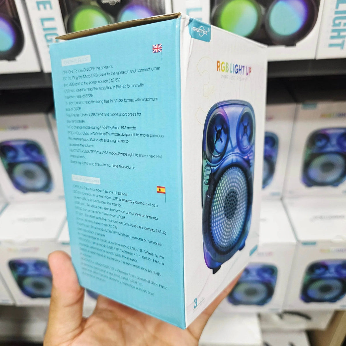 Gts-2166 rgb ışıklı 3 inç fm radio usb hafıza kart destekli 5W kablosuz Bluetooth hoparlör İVO