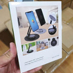 360 derece döner ayarlanabilir katlanabilir metal masa üstü mıgnatıslı telefon tablet tutucu AYSAN