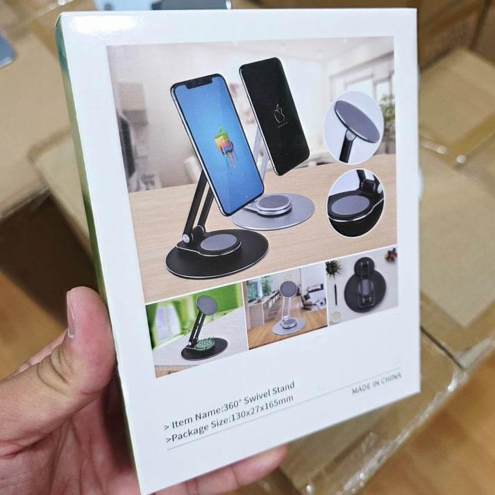 360 derece döner ayarlanabilir katlanabilir metal masa üstü mıgnatıslı telefon tablet tutucu AYSAN