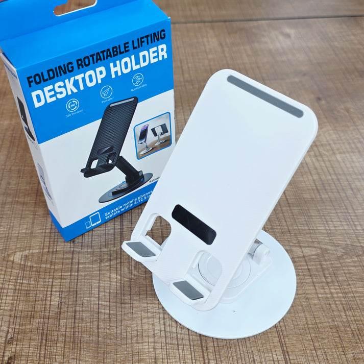 ( 5 adet ) Metal tabanlı 360 derece döner ayarlanabilir katlanabilir masa üstü telefon tablet tutucu TAŞTECH
