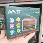 Nns ns-3315bt nostaljik tws tf/am/fm/radyo/usb destekli 18650 mah bluetooth hoparlör CARBON