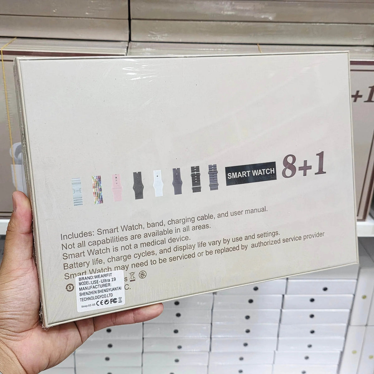 Use ultra19, 8 kordonlu ve Air pro bluetooth kulaklıklı akıllım saat kombo WEARFİT