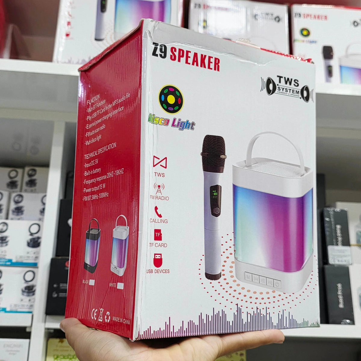 Z9 speaker mikrofonlu tws radyolu aramalı sd kart/usb destekli bluetooth hoparlör TELETEK