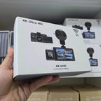 F6 4K 1080P Monitörlü Gece Görüşlü 3 Kanal WİFİ/GPS li döngü kayıtlı Araç Iç Dış Kamera - G6T WEARFİT