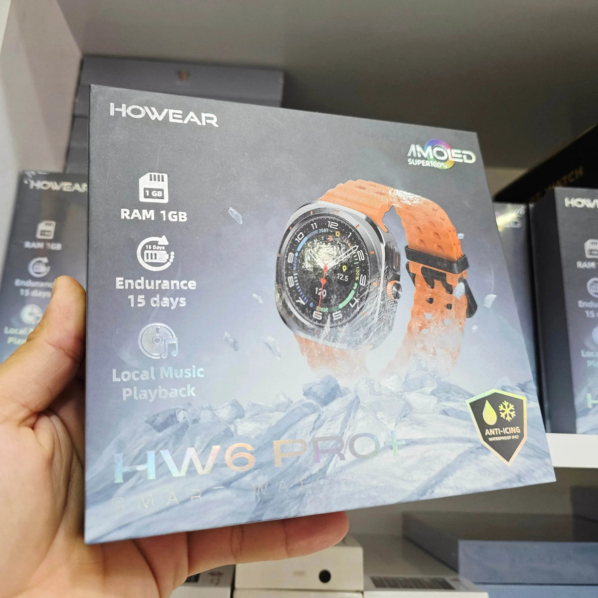 Hw6 pro plus amoled ekranlı 1gb ram 3 kordonlu ios android uyumlu akıllı saat WEARFİT