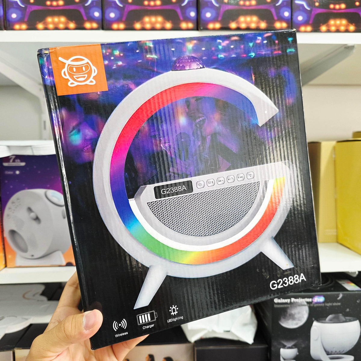 G Kablosuz Şarj Cihazı ve Disko Işığı RGB Rable lampa bluetooth Hoparlör TELETEK