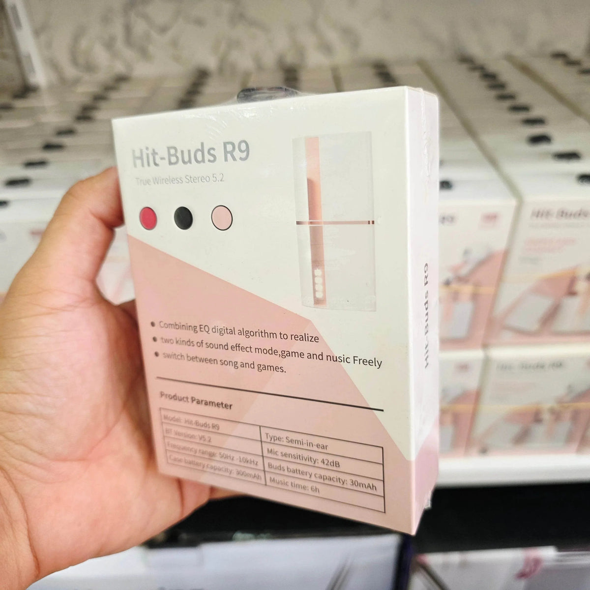 Hit buds r9 5,2v kulak içi mikrofonlu, kızlar için ruj şekli bluetooth kulaklık TELETEK