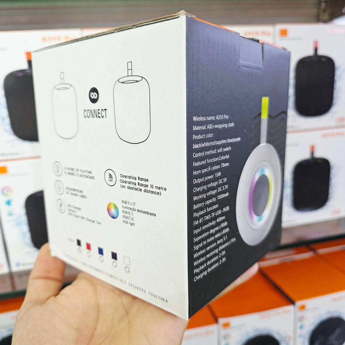 A310 pro ev masaüstü kablosuz taşınabilir LED rgb ışıklı 10 metre menzilli suya dayanıklı 12 saat pil ömürlü şarj edilebilir 15W 5,1v bluetooth hoparlör FOREFO
