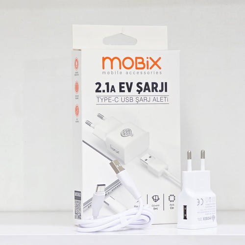 ( 5 adet ) 2.1A Usb çıkışlı ve 1 metre kablo şarj seti MBX