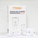 ( 5 adet ) 20W Usb ve TypeC çift çıkışlı şarj başlık ve 1m kablo seti MBX