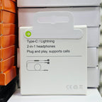 ( 5 adet ) 2si1 Arada Typec ve Lightning Girişli Kulak içi Kablolu Kulaklık ÖZELTECH