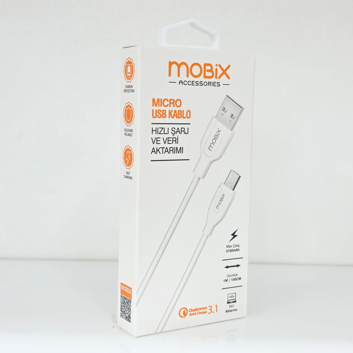 ( 10 adet ) 3.1A Usb şarj ve veri aktarım kablo 1 metre MBX