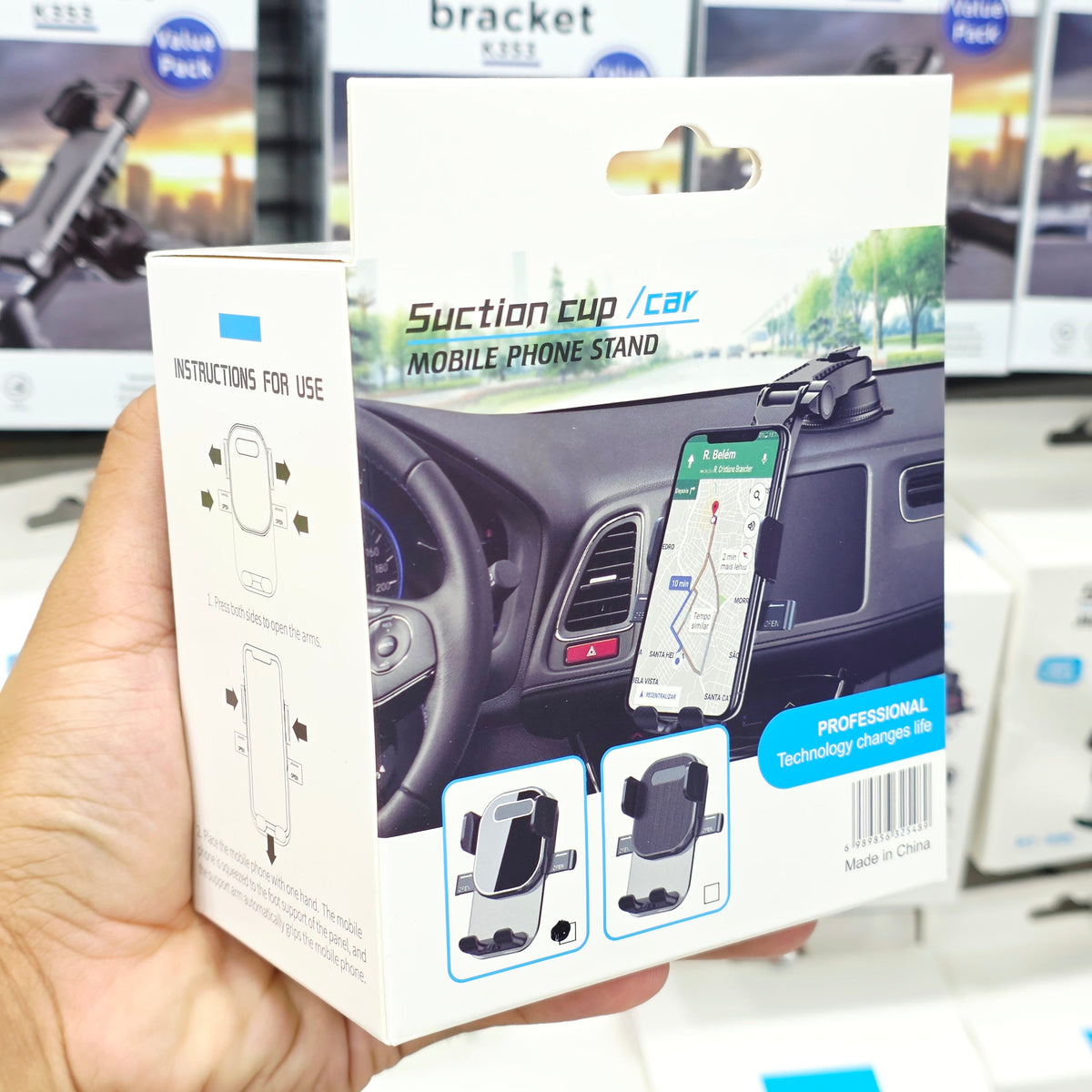 Torpidoya koyulan vakumlu 360 derece ve yükseklik ayarlanabilir araç içi telefon tutucu Okmor