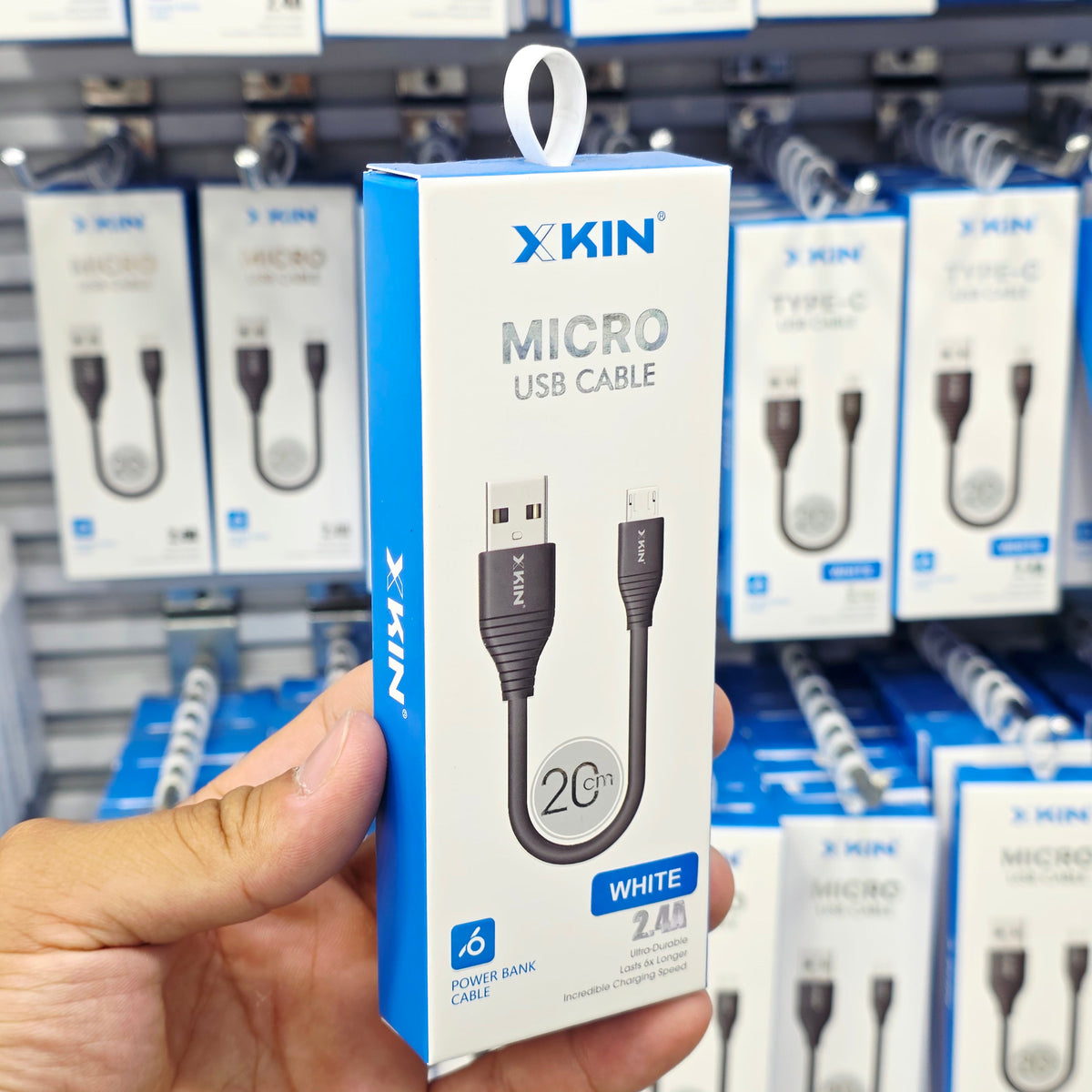 ( 5 adet ) 2,4A, 20cm Usb powerbank kablosu KolayMagza - Toptan Telefon Aksesuarları