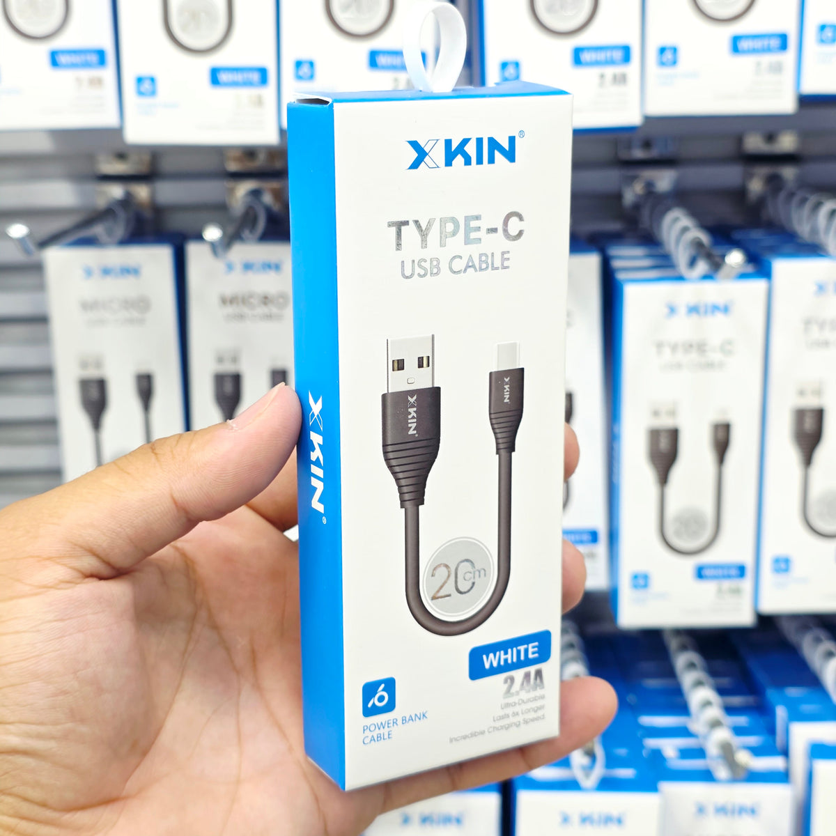 ( 5 adet ) 2,4A, 20cm Usb powerbank kablosu KolayMagza - Toptan Telefon Aksesuarları