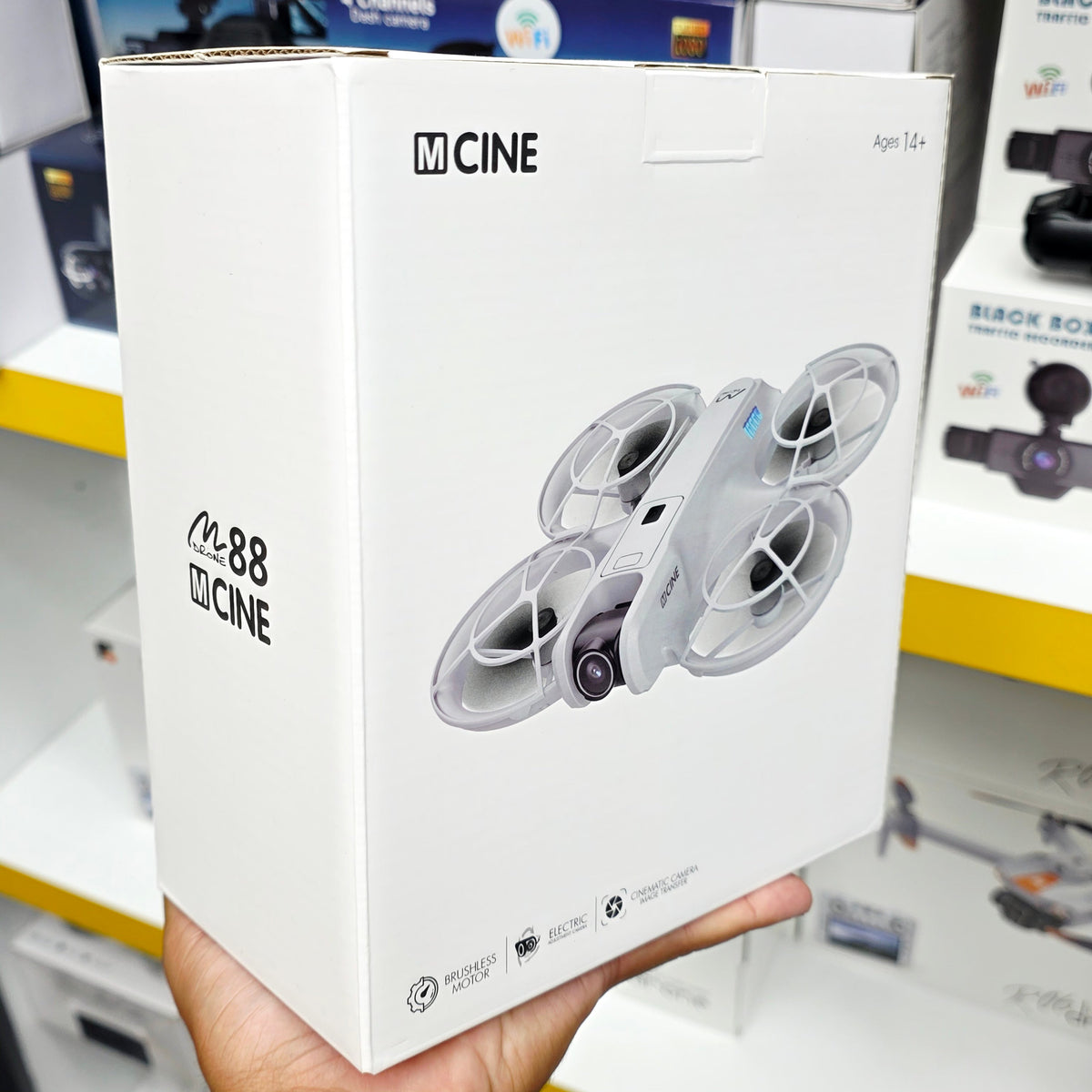 M-Cine Mini Drone - Fırçasız (Brushless) Motorlu, Çift Kameralı Sinematik FPV Drone (Engel Sensörlü & Stabil Uçuş) Harvox
