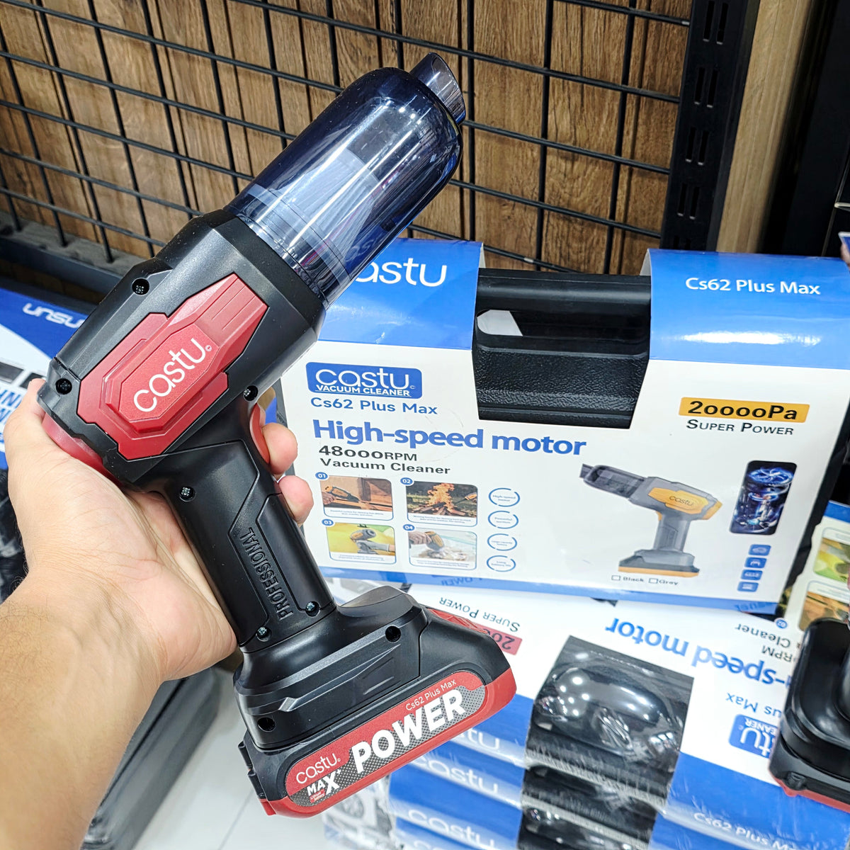 Castu Cs62 Plus Max 20000Pa Yüksek Emişli Kablosuz Şarjlı El Süpürgesi - 48000RPM Motorlu Çok Amaçlı Üfleme ve Şarjlı Süpürge LENSUN
