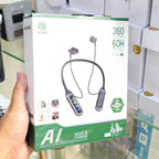 60 Saat Müzik, Akıllı AI Ses Değiştiricili Boyun Askılı Bluetooth Kulaklık - 360 Gün Bekleme Süresi - Dijital Ekranlı & Oyun Modlu JNUOBİ