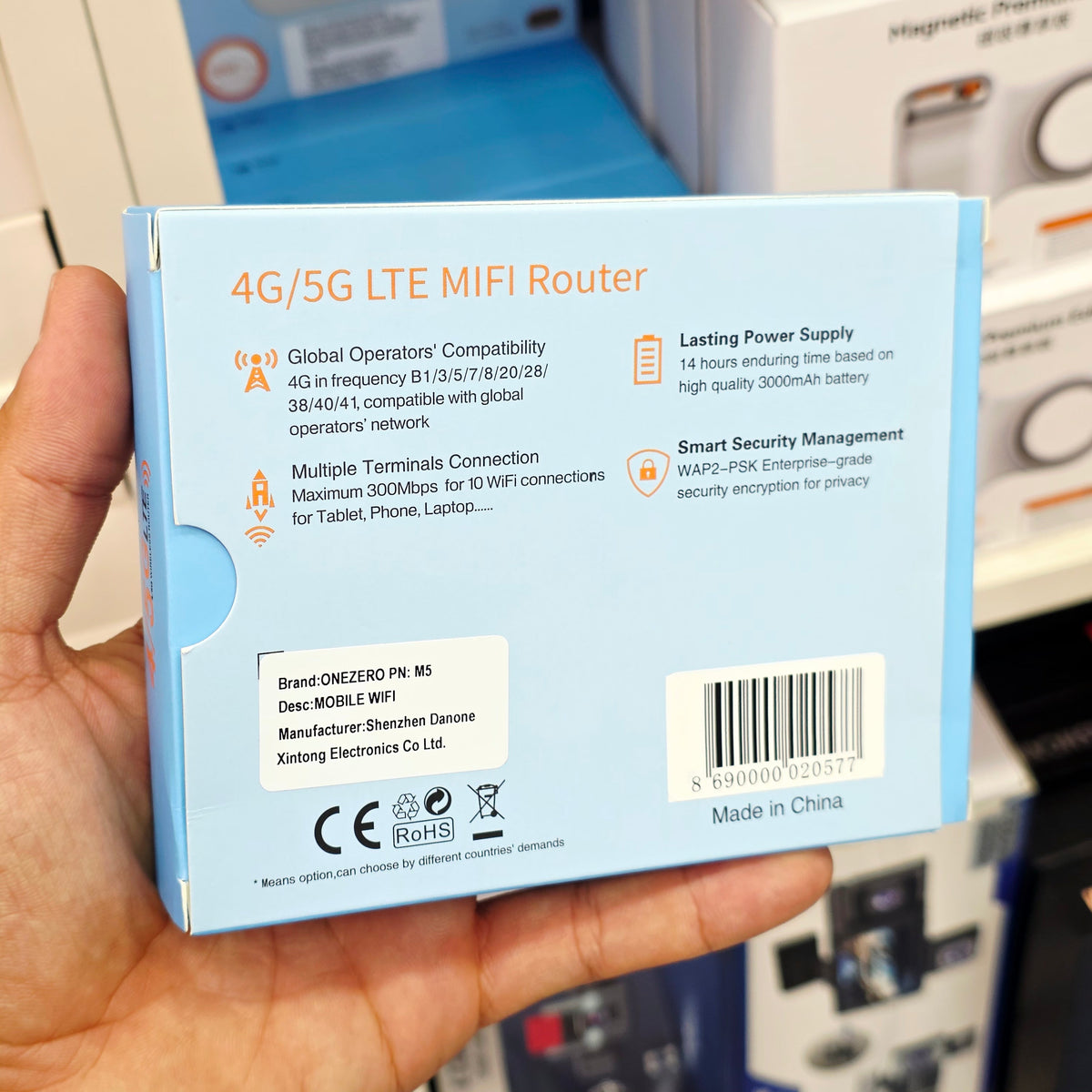 Wireless Mobile WiFi Pro LTE CAT6 Taşınabilir Cep Modemi - 3000 mAh Batarya 5G Destekli Mobil Router TÜMCELL