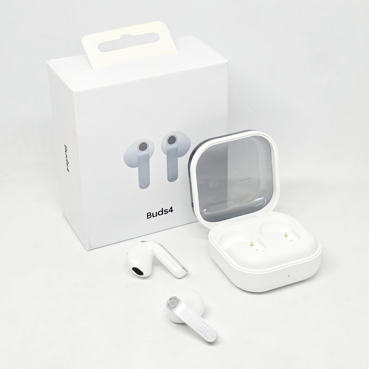 Buds4 Bluetooth Kulaklık Kablosuz Şeffaf Kapaklı Şarj Kutulu Kulakiçi Kulaklık JBK