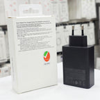 65W PD Üçlü Hızlı Şarj Adaptörü - Super Fast Charging Destekli, 2x Type-C 1x USB-A 3 Portlu Şarj Başlığı (Siyah) ÖZEL