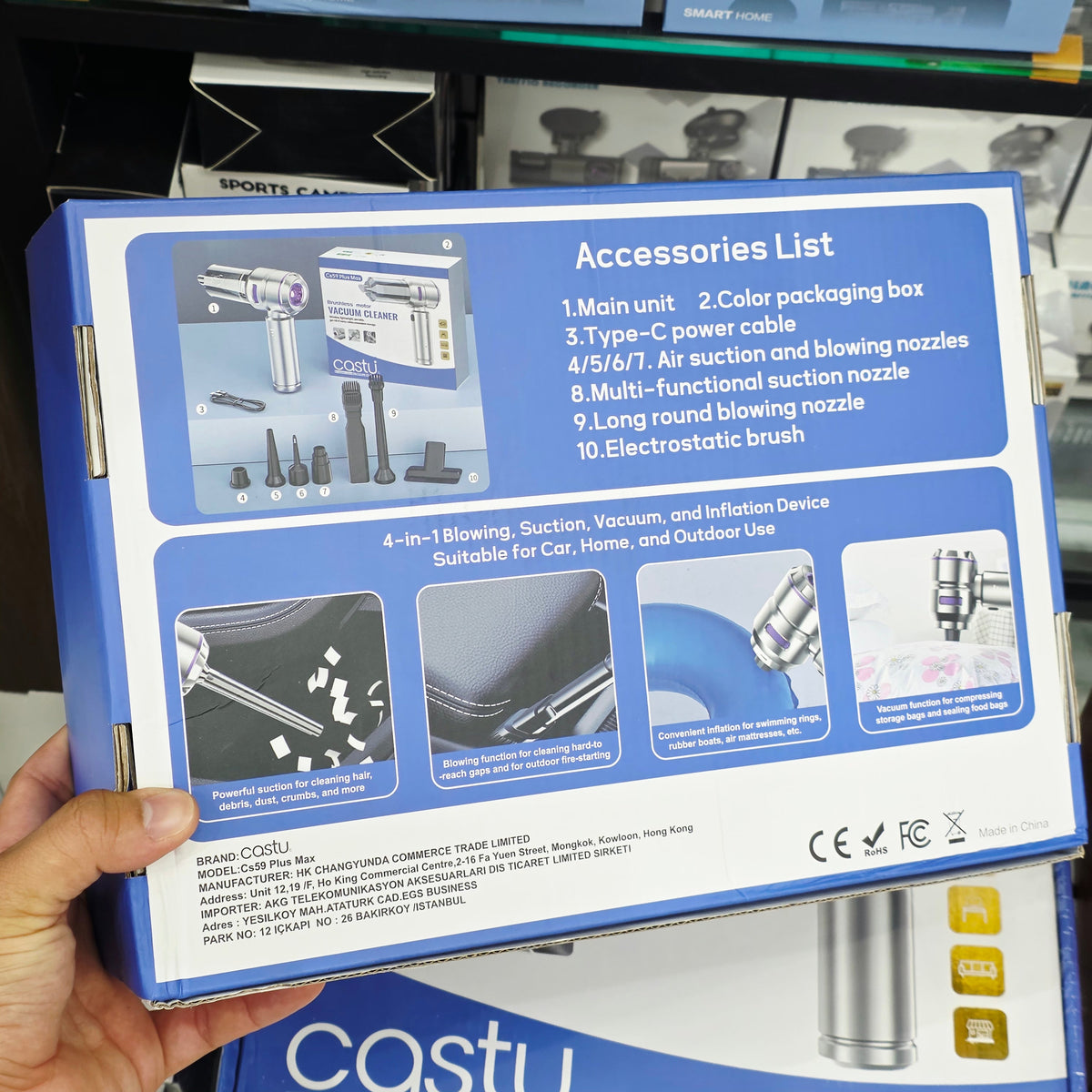 Cs59 Plus Max 20000Pa Fırçasız Motorlu Şarjlı El Süpürgesi LENSUN