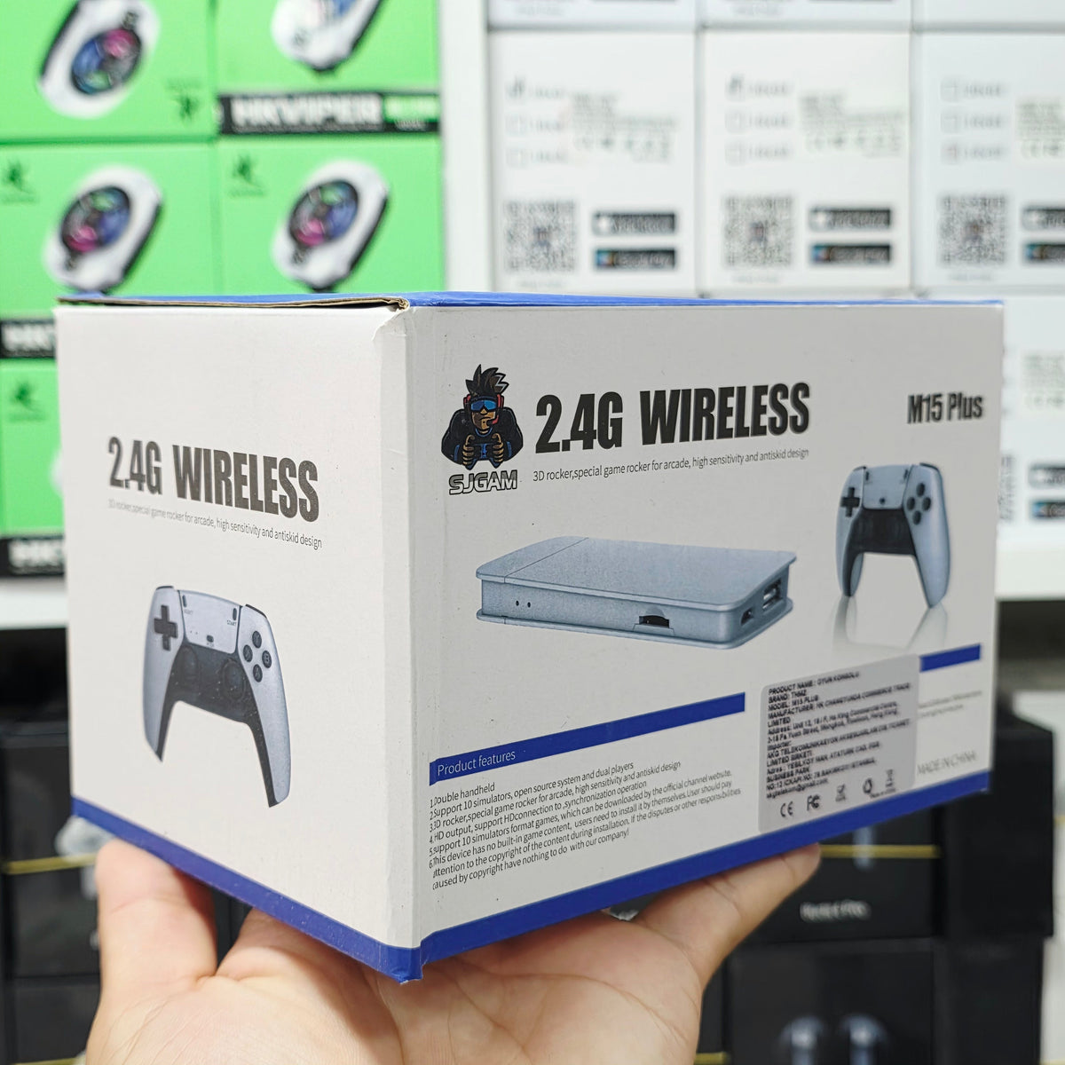 SJGAM M15 Plus 4K Ultra HD Wireless Retro Oyun Konsolu - 20.000+ Oyunlu Çift Kablosuz Kollu Game Stick Atari TÜMCELL