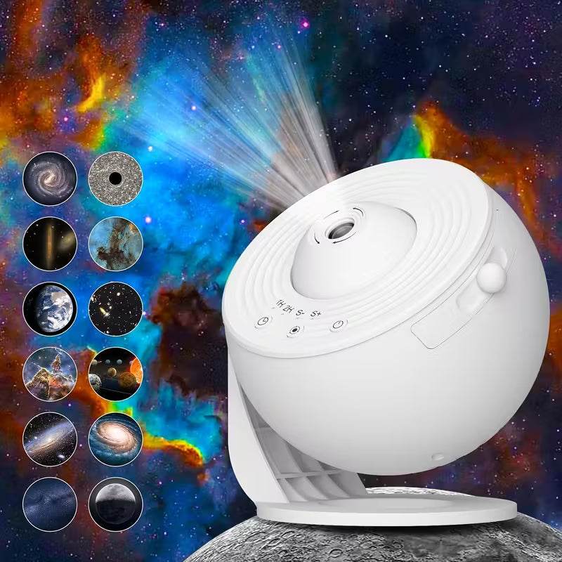 Yıldızlı Gökyüzü Galaksi Projektörü, Film Şeridi Filmi ile LED Işık Gösterisi, 360° Dönüş, 3 Düğmeli Kontrol, USB Güç Kaynaklı, Ev ve Parti Kullanımı, Yatak Odası, Oyun Odası, Tavan Dekorasyonu için WEARFİT