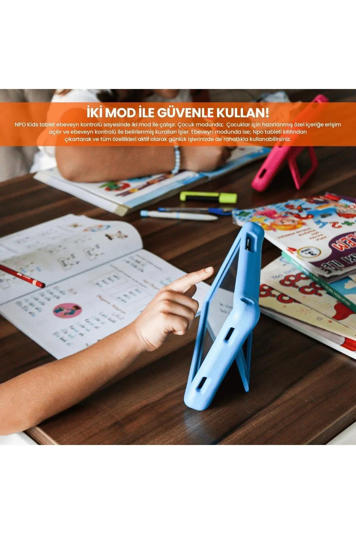 Ccıt 7" kids tablet & kulaklık seti - 4gb ram, 128gb hafıza, android 10, zoom destekli, çocuklara özel eğitim tableti APPEX