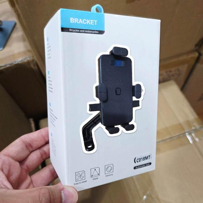 cm18mt motosiklet telefon tutucu aynaya takılan one touch otomatik kilitleme, 360° döner, suya dayanıklı ve güçlü sabitleme kolay kullanım AYSAN