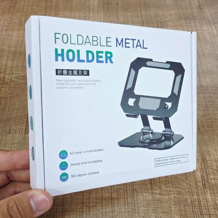 Foldable metal tablet stand | 360° döner, katlanabilir ayarlanabilir tutucu | tüm tablet modelleri ile uyumlu TEKNOİST