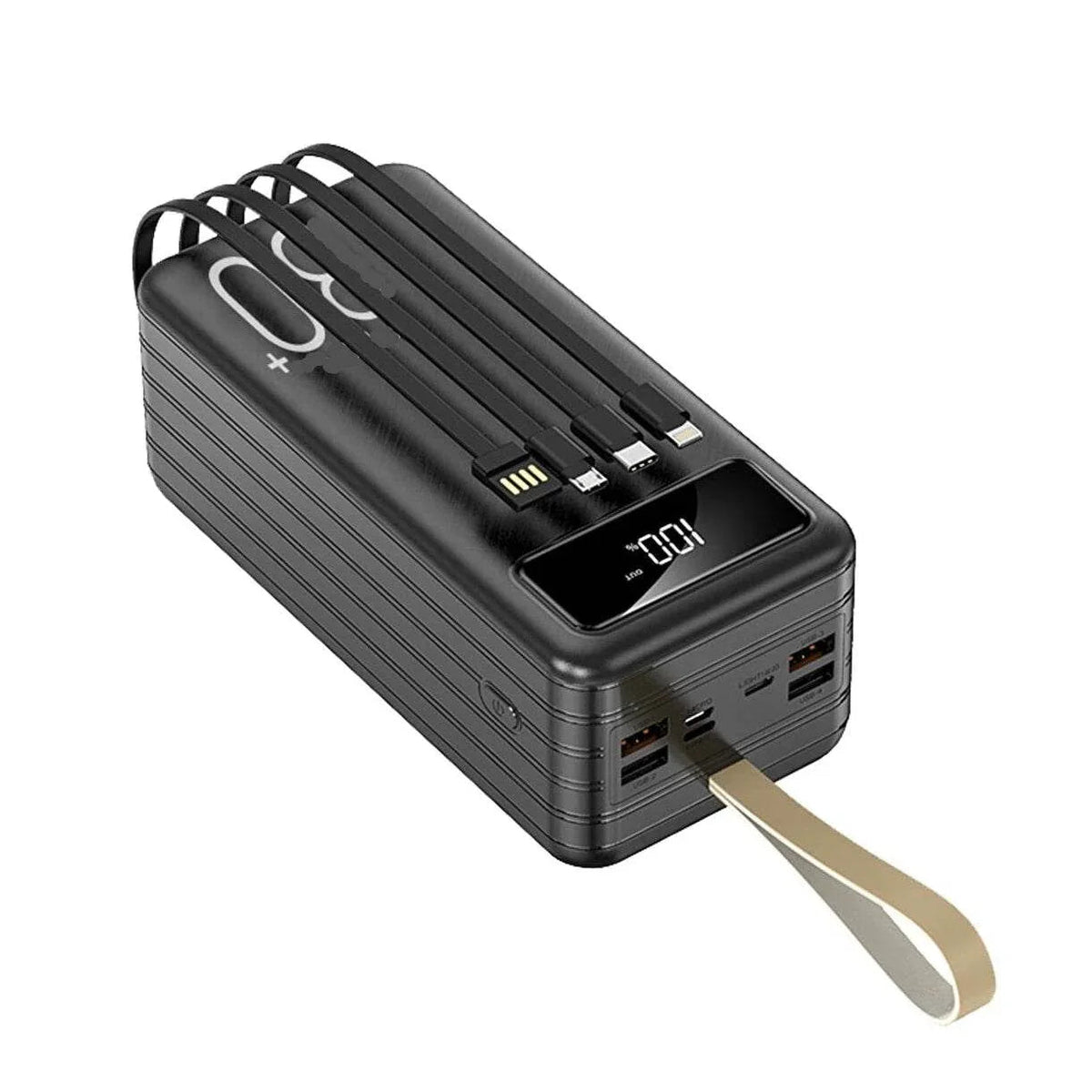 30,000 mah kendisinden 4 kablolu 4 çıkışlı 22,50w hızlı şarj destekli led göstergeli powerbank ck-103 FOREFO