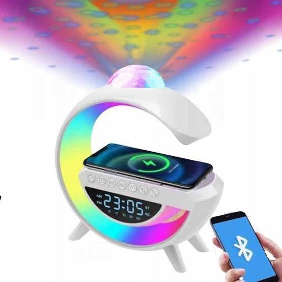 G Kablosuz Şarj Cihazı ve Disko Işığı RGB Rable lampa bluetooth Hoparlör TELETEK
