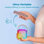 Tek karaoke mikrofonlu ışıklı bluetooth hoparlör k12 ROMM