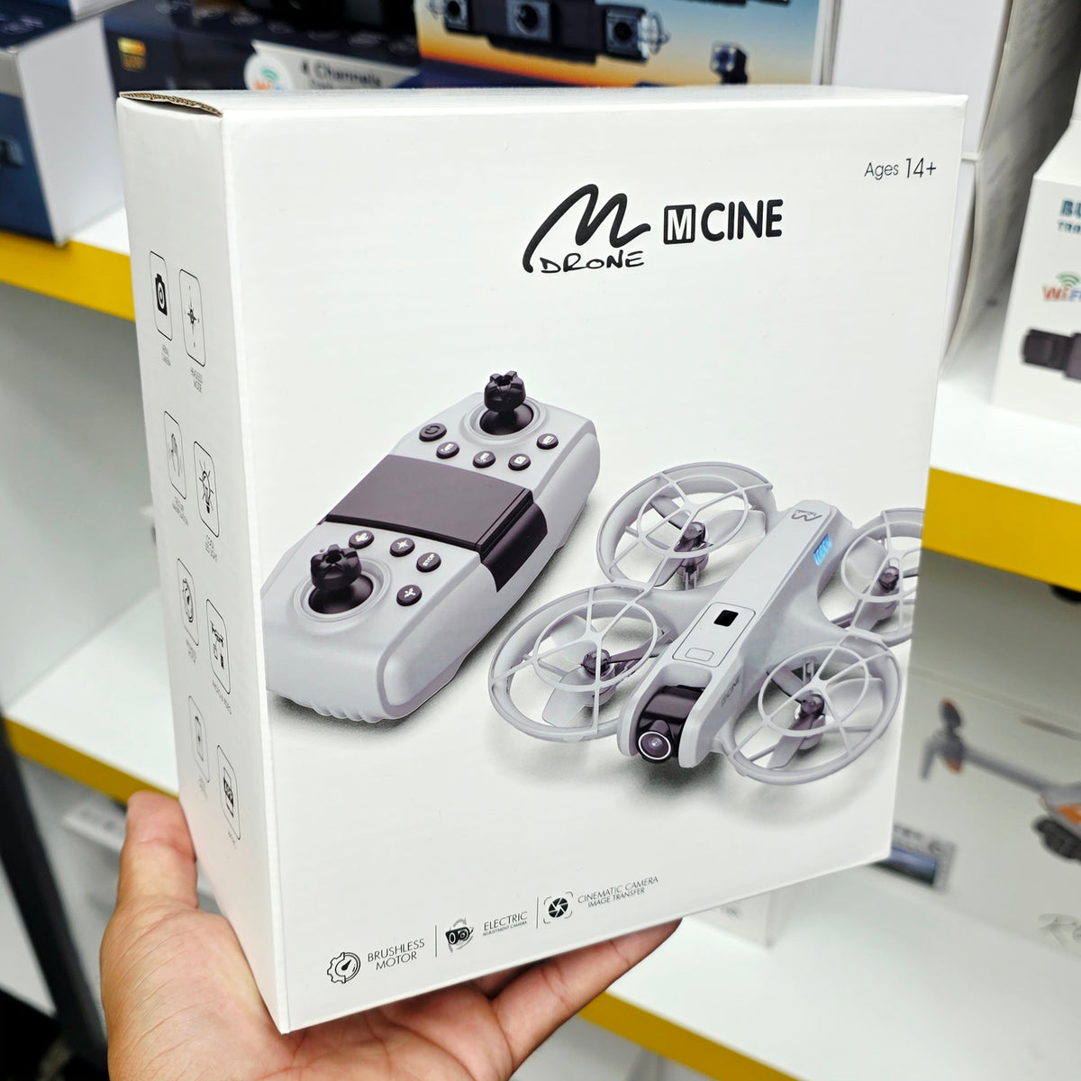 M-Cine Mini Drone - Fırçasız (Brushless) Motorlu, Çift Kameralı Sinematik FPV Drone (Engel Sensörlü & Stabil Uçuş) Harvox