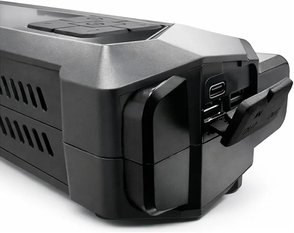 4'ü 1 Arada Taşınabilir Araç Akü Takviye Cihazı (Jump Starter) ve Dijital Hava Kompresörü - 12V Diesel Universal + el fenerli Müslüm