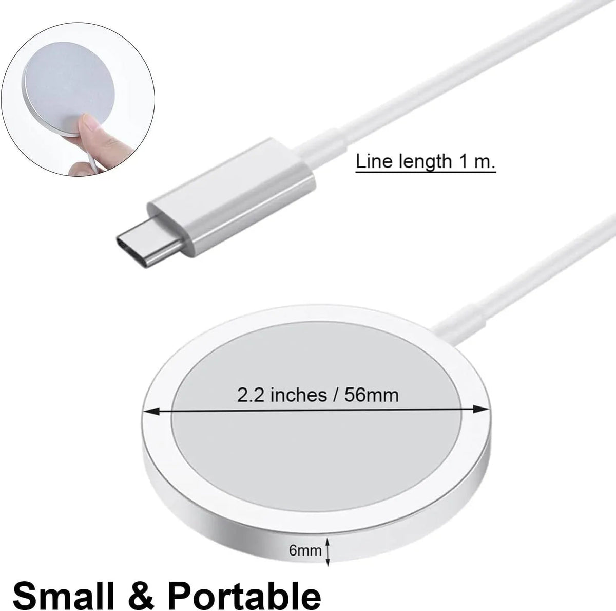 Magsafe kablosuz 15w hızlı wireless manyetik 1m typec şarj aygıtı MABTECH